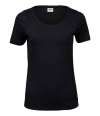 T450 450 Tee Jays Ladies Stretch T-Shirt Black colour image
